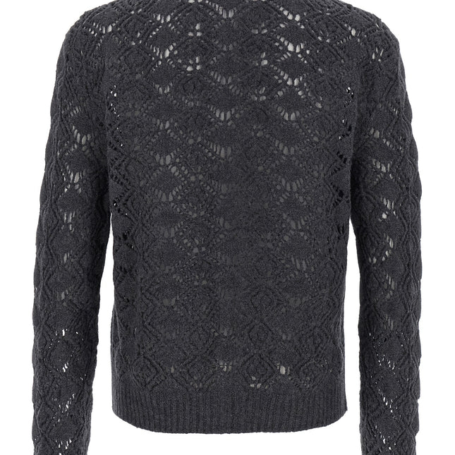 Jil Sander Gray Virgin Wool Cardigan