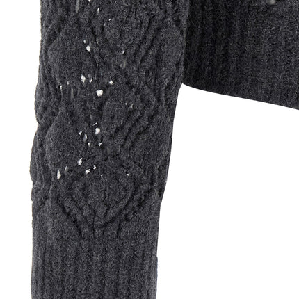 Jil Sander Gray Virgin Wool Cardigan
