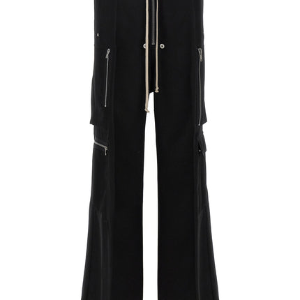Rick Owens Black Wool Cargo Pants