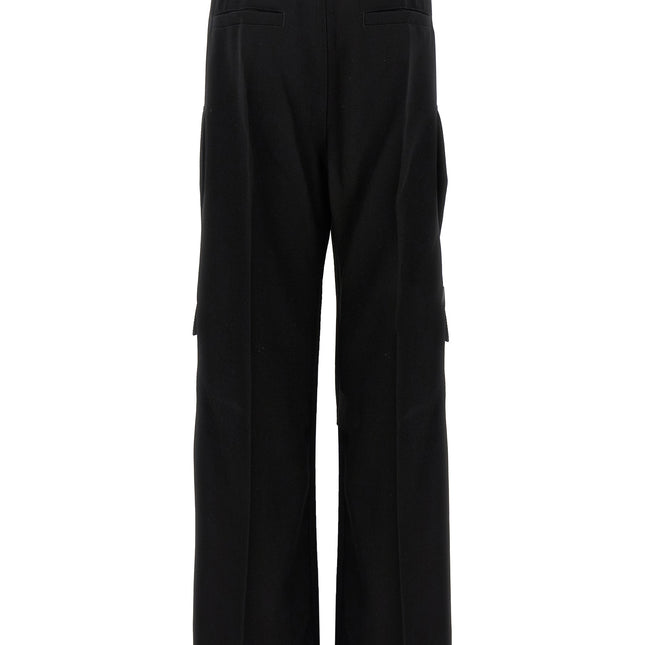 Rick Owens Black Wool Cargo Pants