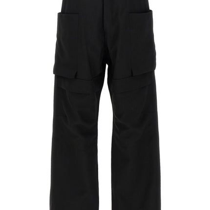 Rick Owens Black Virgin Wool Cargo Pants