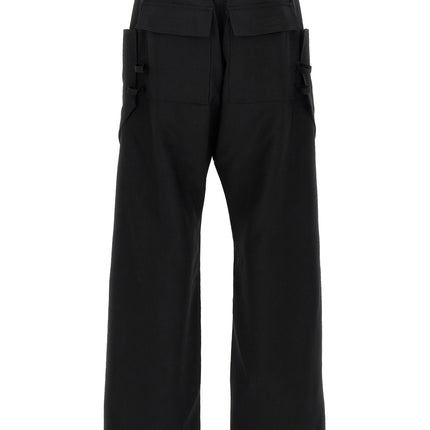 Rick Owens Black Virgin Wool Cargo Pants