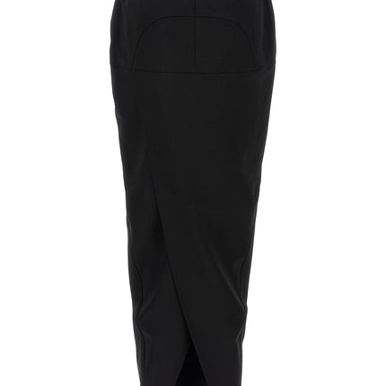 Rick Owens Black Wool Mini Skirt