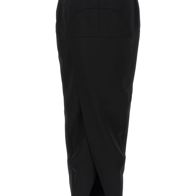 Rick Owens Black Wool Mini Skirt