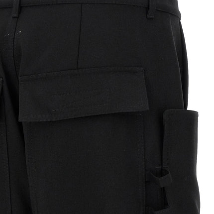 Rick Owens Black Virgin Wool Cargo Pants