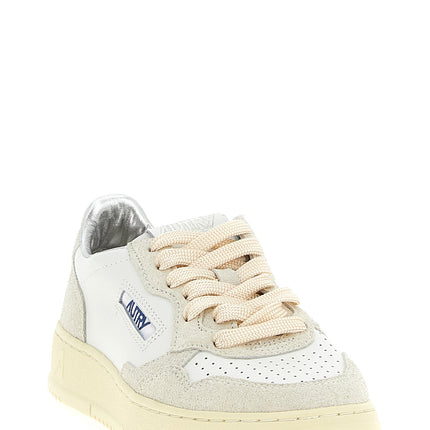 Autry Beige Cowhide Low Top Sneakers