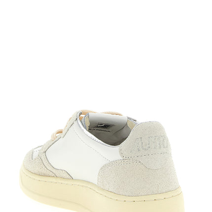 Autry Beige Cowhide Low Top Sneakers