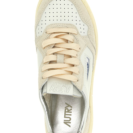 Autry Beige Cowhide Low Top Sneakers