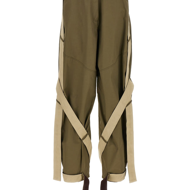 The Attico Bicolor Cotton Cargo Pants