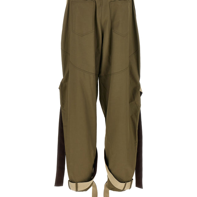 The Attico Bicolor Cotton Cargo Pants