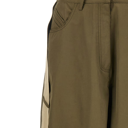 The Attico Bicolor Cotton Cargo Pants