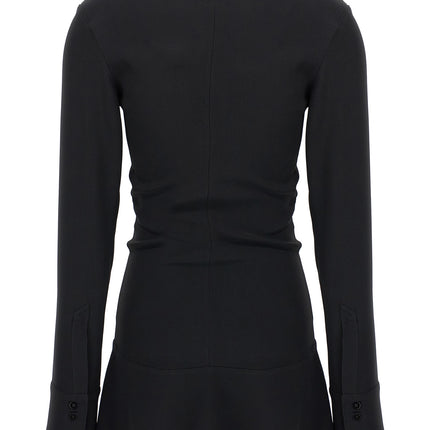 The Attico Black Marabou Short Dress