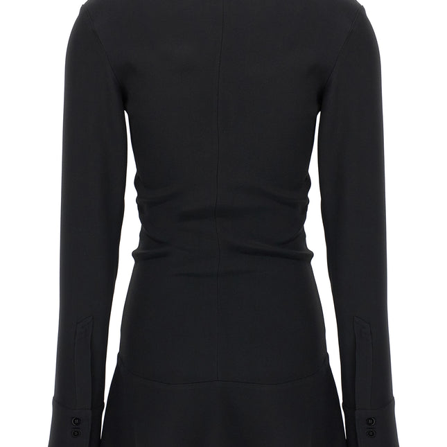 The Attico Black Marabou Short Dress