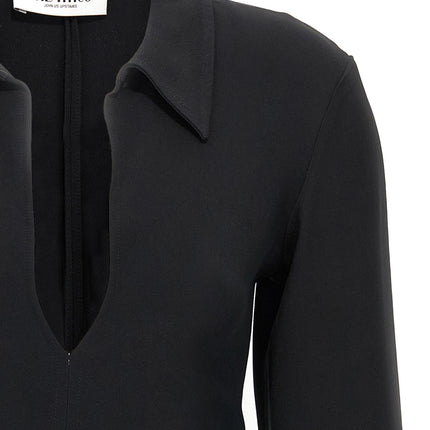 The Attico Black Marabou Short Dress