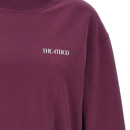 The Attico Bordeaux Cotton Short Dress