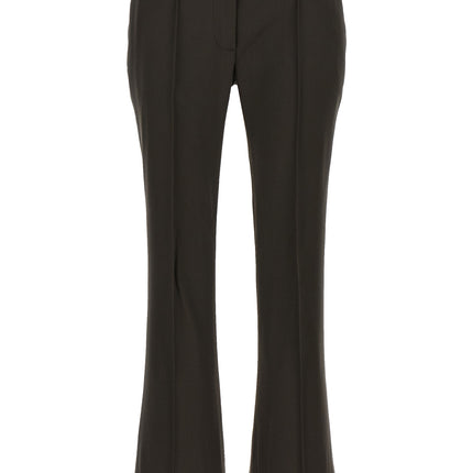 The Attico Brown Virgin Wool Flared Pants
