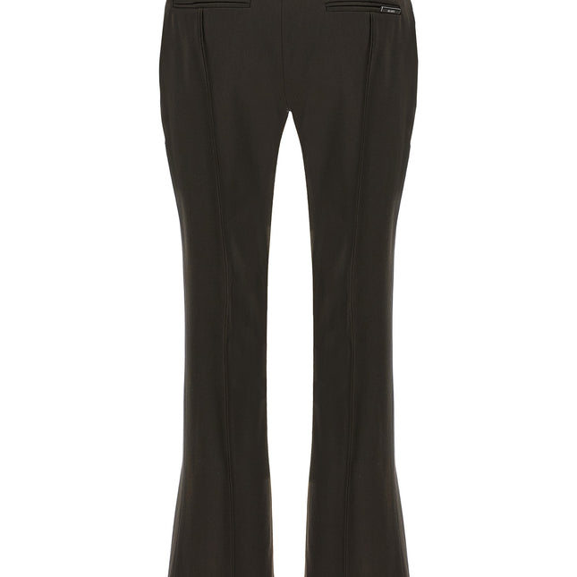 The Attico Brown Virgin Wool Flared Pants