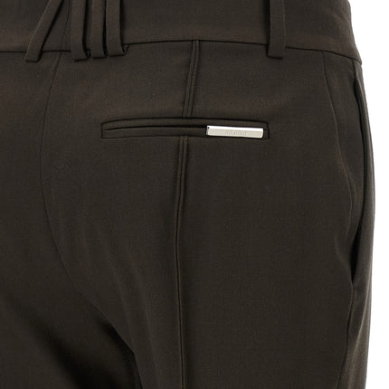 The Attico Brown Virgin Wool Flared Pants
