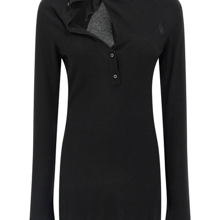 The Attico Black Virgin Wool Short Dress