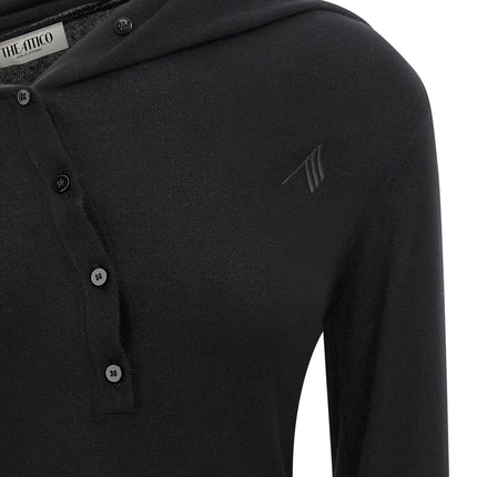 The Attico Black Virgin Wool Short Dress