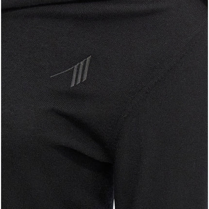 The Attico Black Virgin Wool Short Dress