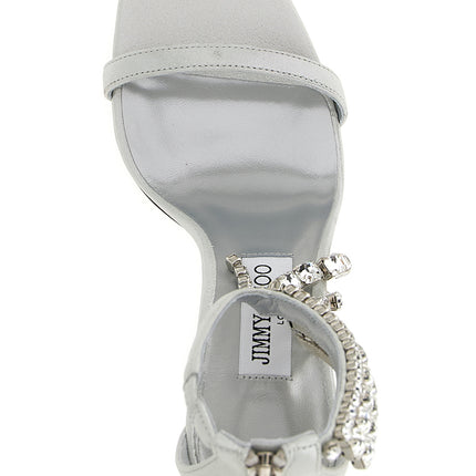 Jimmy Choo Silver Leather Stiletto Heel Sandals