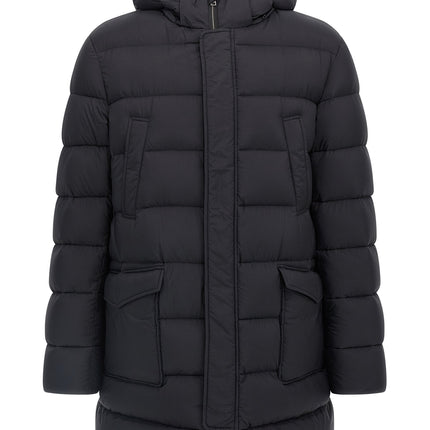 Herno Black Polyamide Coat