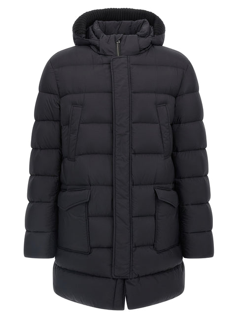 Herno Black Polyamide Coat