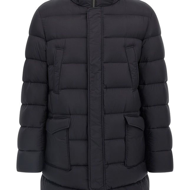 Herno Black Polyamide Coat