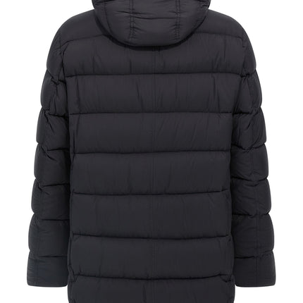Herno Black Polyamide Coat