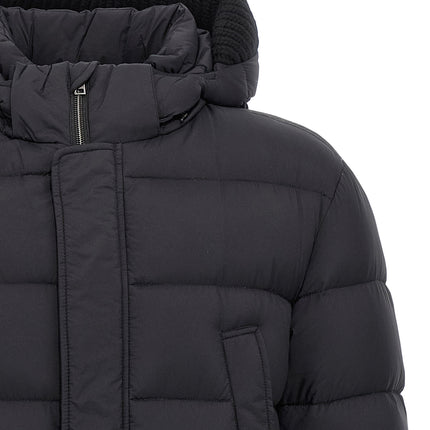 Herno Black Polyamide Coat