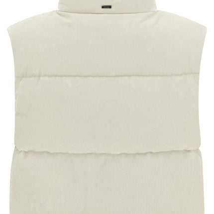 Herno White Viscose Sleeveless Jacket