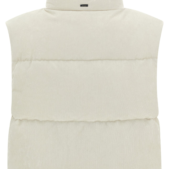 Herno White Viscose Sleeveless Jacket