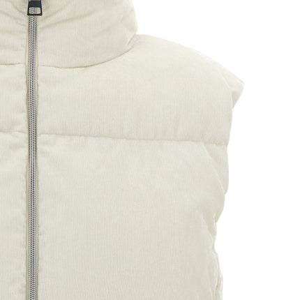 Herno White Viscose Sleeveless Jacket