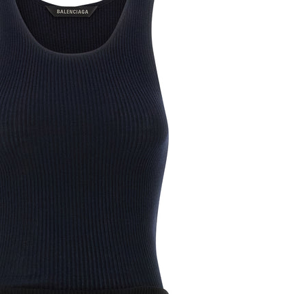 Balenciaga Black Cotton Long Dress