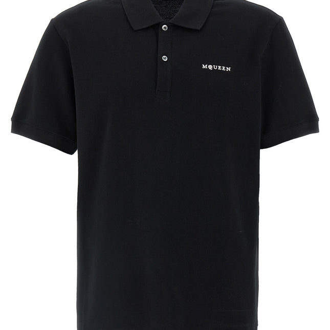 Alexander McQueen Bicolor Cotton Polo Shirt
