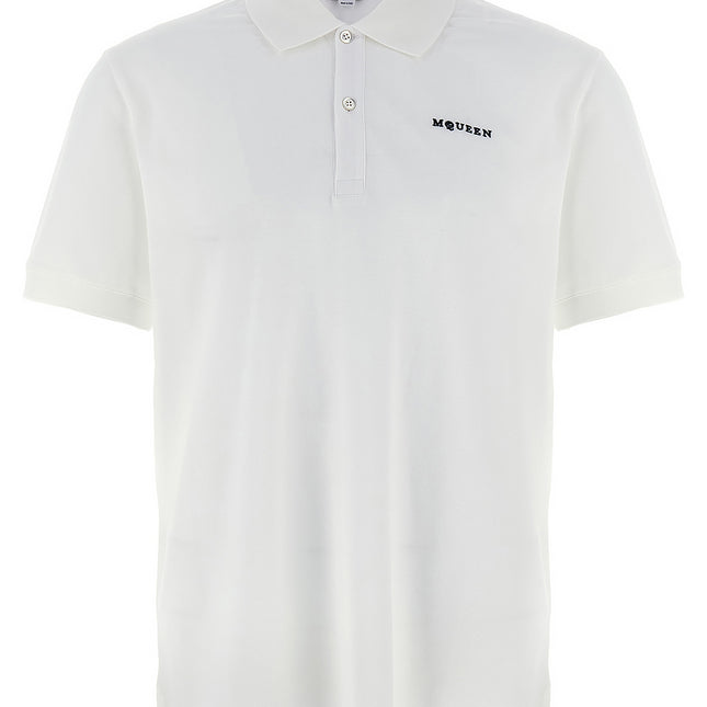 Alexander McQueen Bicolor Cotton Polo Shirt