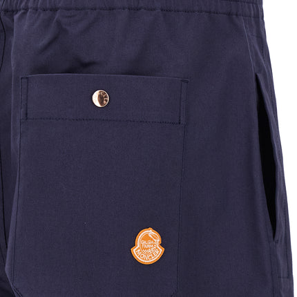 MONCLER GENIUS Blue Cotton Casual Pants
