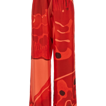 Ferragamo Multicolor Silk Casual Pants