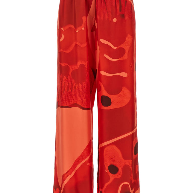 Ferragamo Multicolor Silk Casual Pants