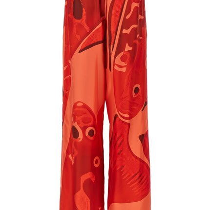 Ferragamo Multicolor Silk Casual Pants