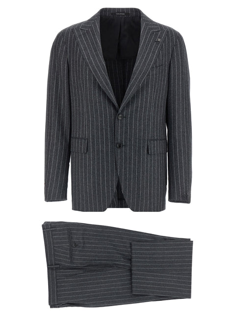 Tagliatore Gray Virgin Wool Two-Piece Suit