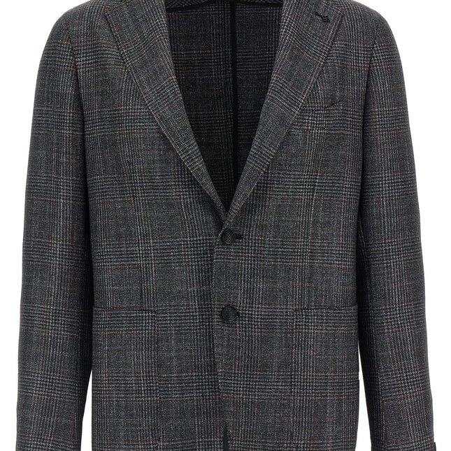 Tagliatore Gray Virgin Wool Blazer