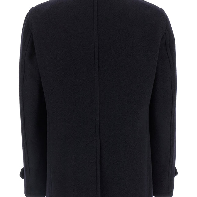 Tagliatore Blue Wool Coat