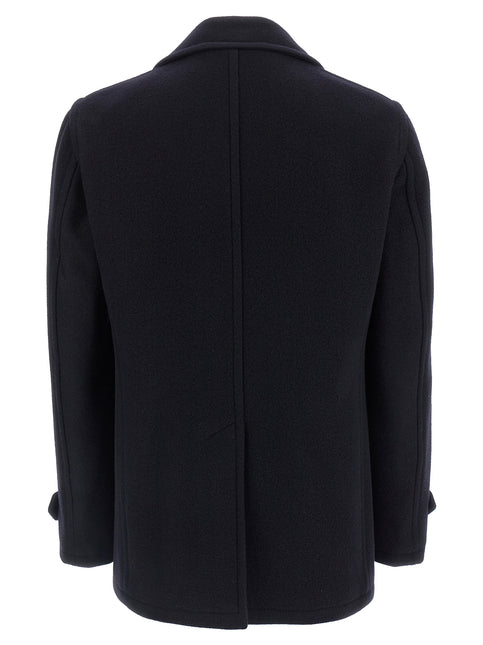 Tagliatore Blue Wool Coat