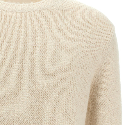 Jil Sander White Alpaca Leather Cardigan