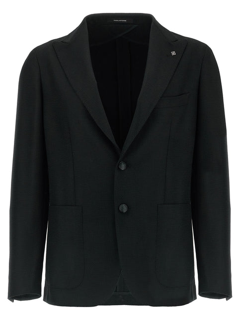 Tagliatore Black Virgin Wool Blazer