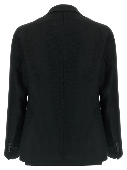 Tagliatore Black Virgin Wool Blazer