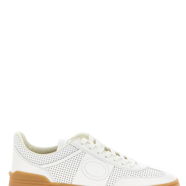 Valentino Garavani White Calfskin Low Top Sneakers