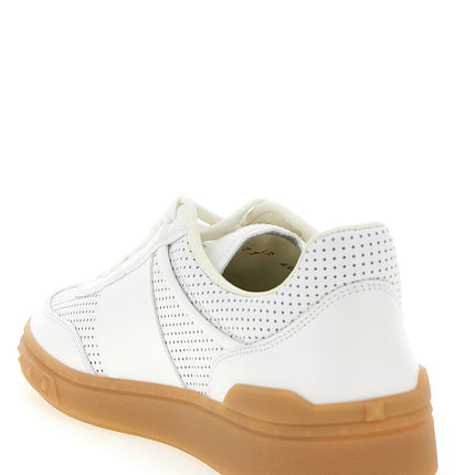 Valentino Garavani White Calfskin Low Top Sneakers